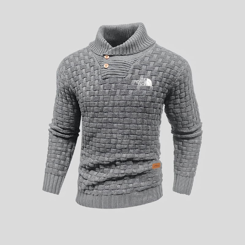 2025 THE NORttgTH FACE-Men's trendy knitted textured cardigan, fashionable and mature cardigan for autumn and winter