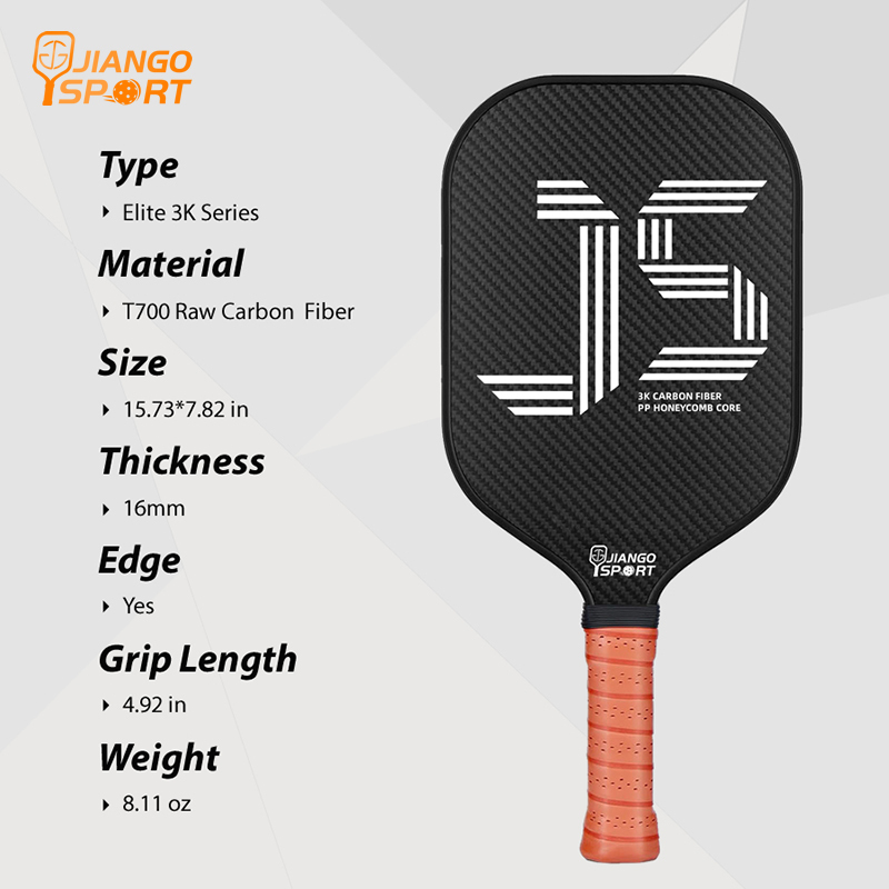 Attack 3K T700 Carbon Fiber PickleBall Paddle Set（16MM）