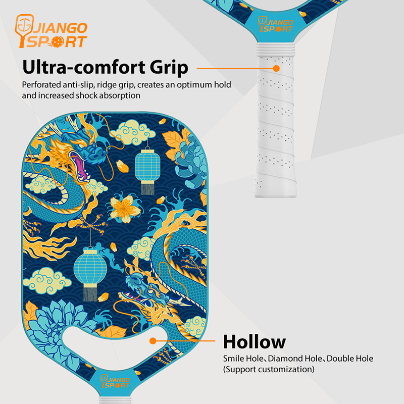Thermoformed Unibody Pro Hollow T700 Carbon Fiber PickleBall Paddle