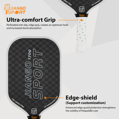 Pro T700 Series RAW 12K Carbon Fiber PickleBall Paddle