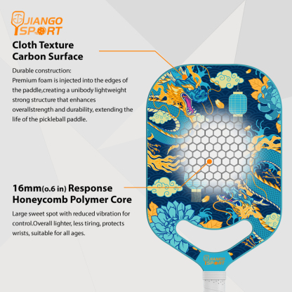 Thermoformed Unibody Pro Hollow T700 Carbon Fiber PickleBall Paddle