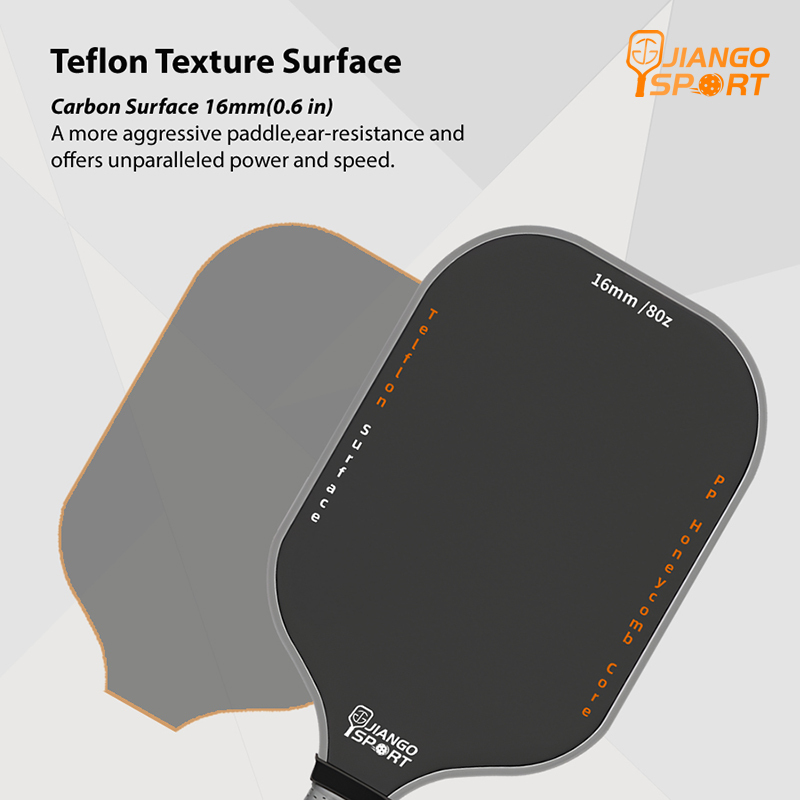 Elite Teflon T700 Carbon Fiber PickleBall Paddle （16MM）