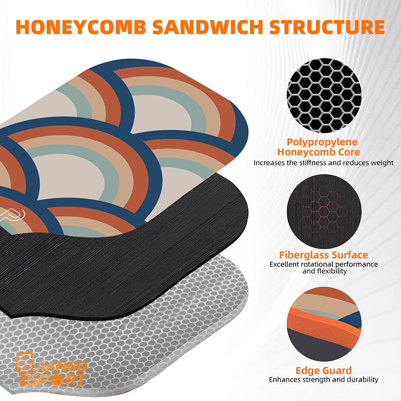 JiangSport PEAKPULE Classical Fiberglass Pickleball Paddle Set