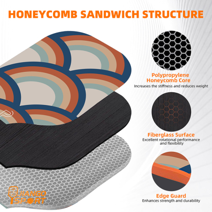 JiangSport PEAKPULE Classical Fiberglass Pickleball Paddle Set