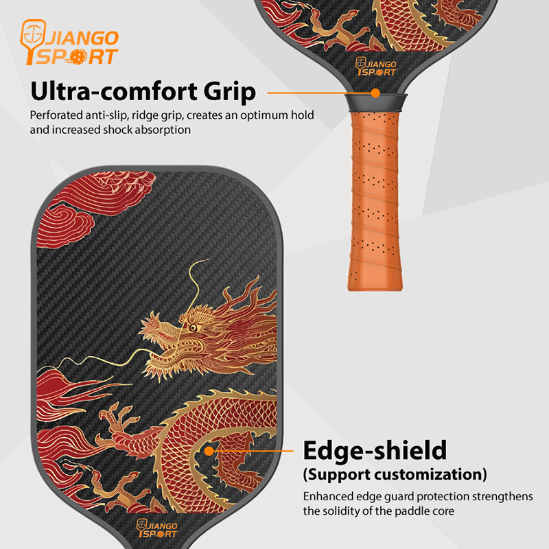 Thermoformed T700 RAW-3K Carbon Fiber Pro Series PickleBall Paddle
