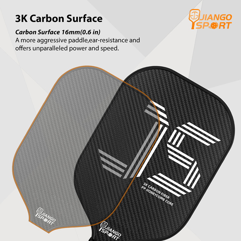 Attack 3K T700 Carbon Fiber PickleBall Paddle Set（16MM）