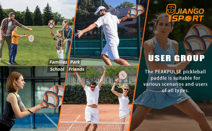 JiangSport PEAKPULE Classical Fiberglass Pickleball Paddle Set