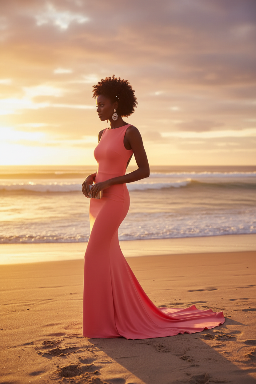 Gorgeous Mermaid High Neck Sleeveless Spandex Floor-Length Prom Dresses