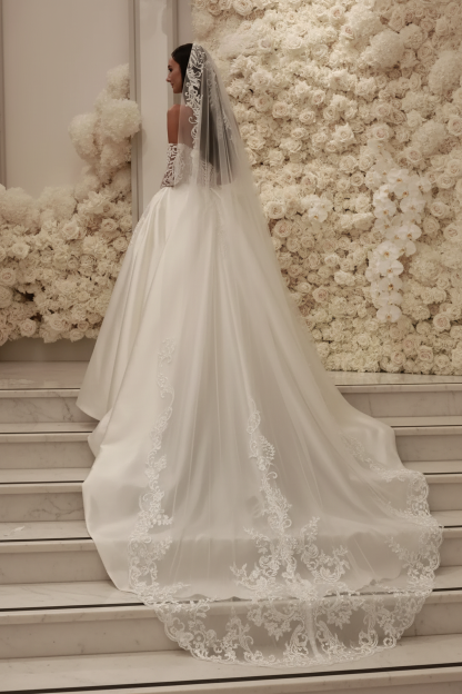 Arabic Lace Saudi Ball Gown Wedding Dress For Bride Strapless Pearls Satin Wedding Dresses Ruffle Dubai R Bridal Gowns Plus Size