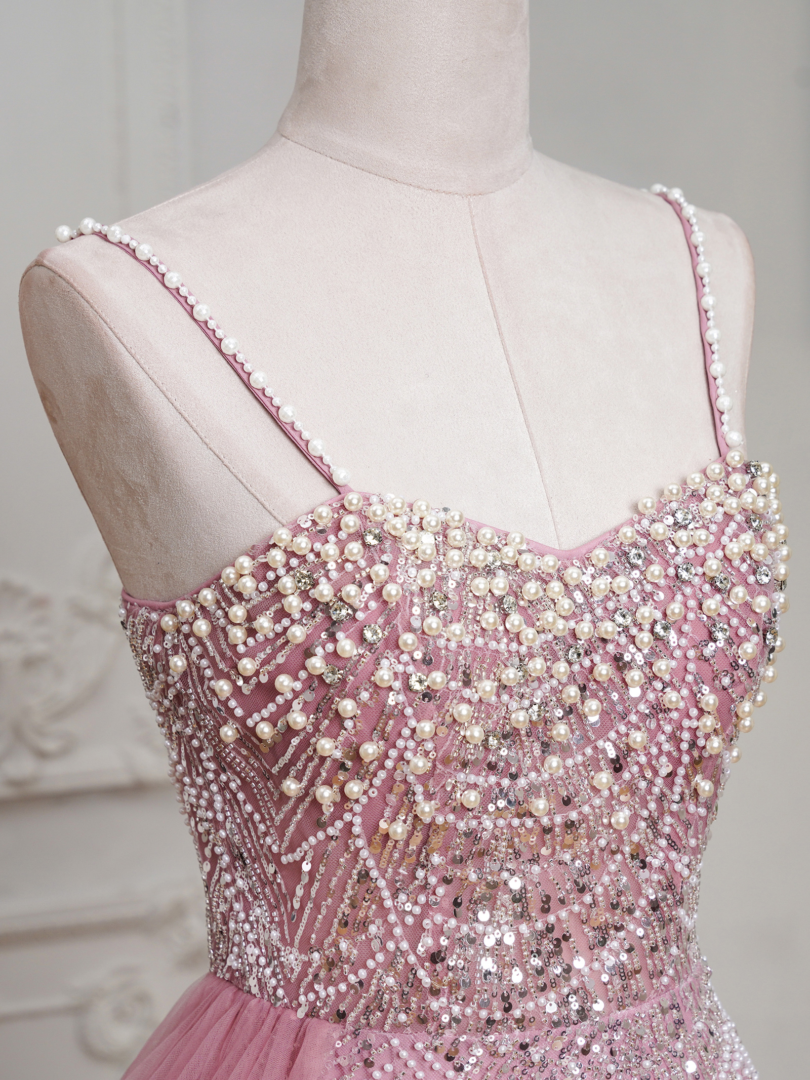 BMbridal Sparkling Strapless Mermaid Gown with High - Slit and Tulle Train: A Showstopper for Special Occasions