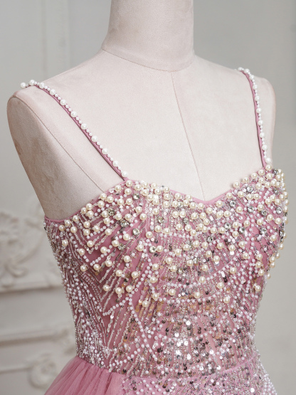 BMbridal Sparkling Strapless Mermaid Gown with High - Slit and Tulle Train: A Showstopper for Special Occasions
