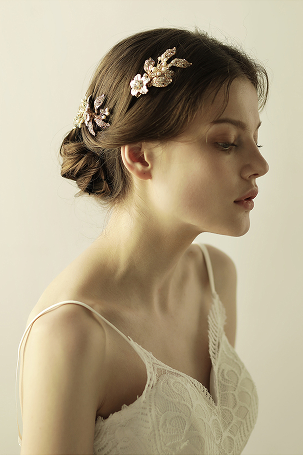 BMbridal Beautiful Alloy Rhinestone Party Combs-Barrettes Headpiece with Imitation Pearls-BMbridal