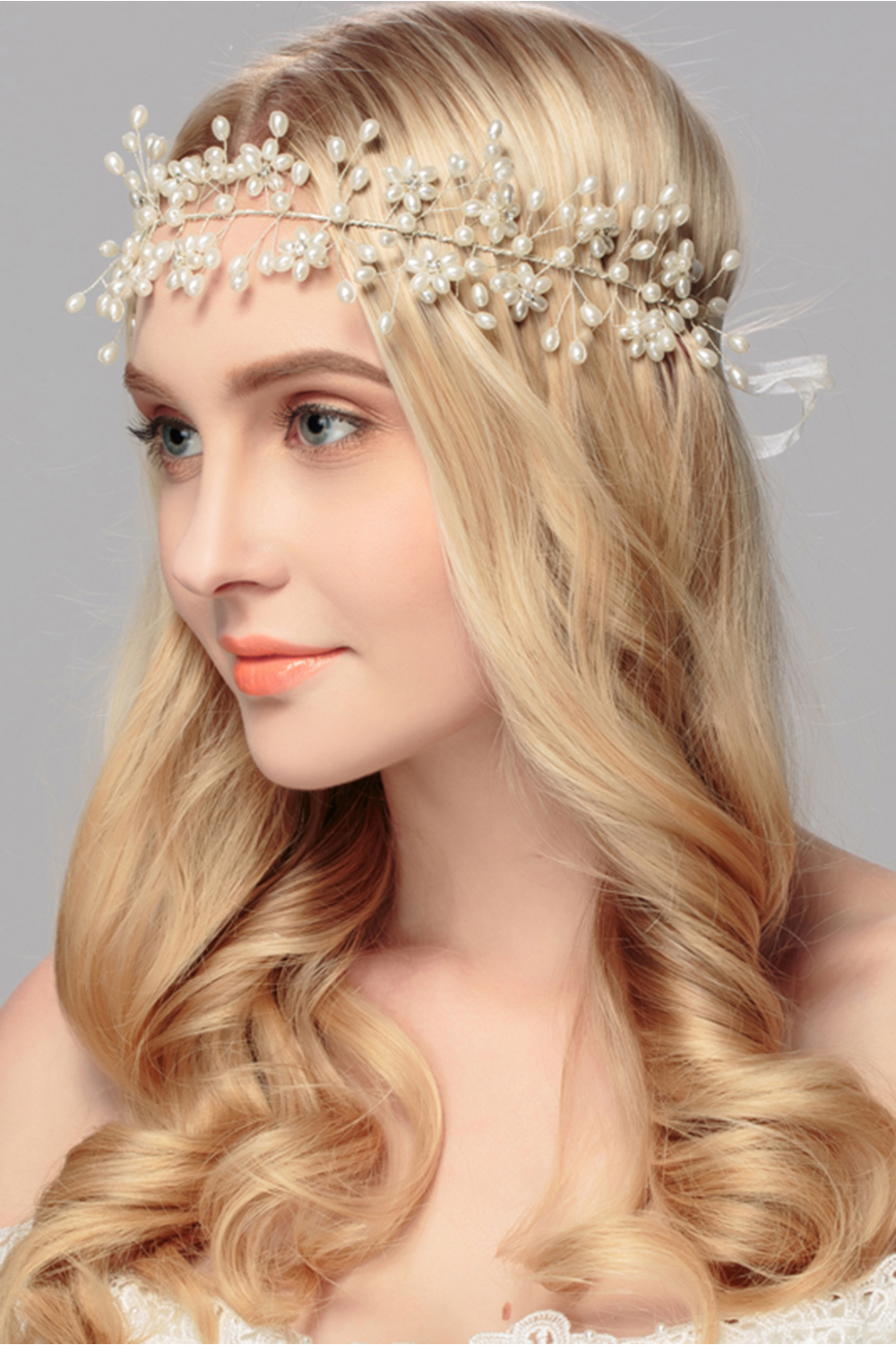 BMbridal Beautiful Alloy Imitation Pearls Party Headbands Headpiece with Rhinestone-BMbridal