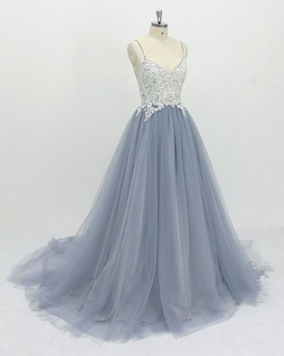 BMbridal AffordableIvory Lace Spaghetti Backless Wedding Dress Sweep Train Summer Bridal Gowns On Sale-BMbridal