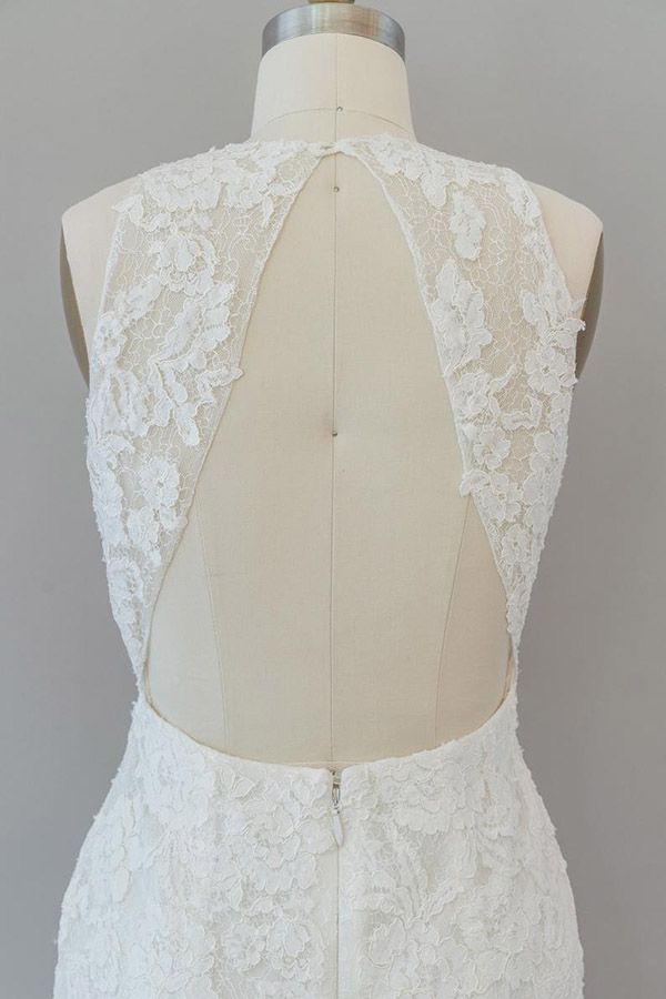BMbridal Awesome Illusion Lace Mermaid Wedding Dress On Sale-BMbridal