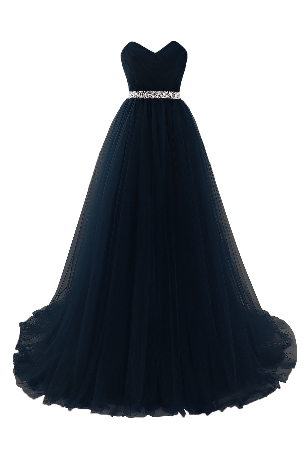 BMbridal modest sweetheart sleeveless beading a-line prom dress