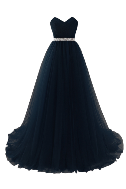 BMbridal modest sweetheart sleeveless beading a-line prom dress