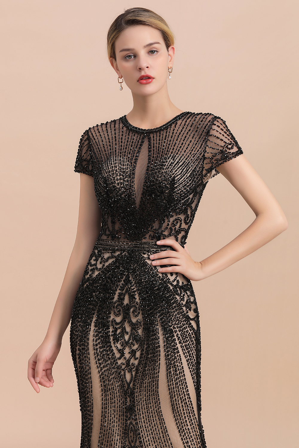 Luxury Mermaid All-Covered Beaded Prom Dress