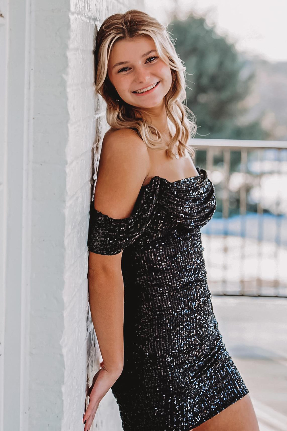 Promgirl One Shoulder Sequin Homecoming Dress Sparkly Black