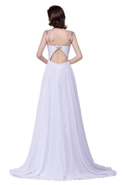 BMbridal A-line Sweetheart Chiffon Evening Dress With Crystal