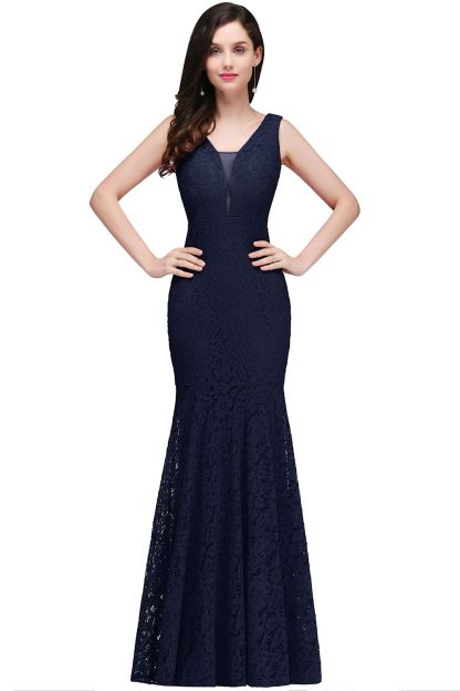 BMbridal Stunning Short Red Lace Mermaid Prom Dress