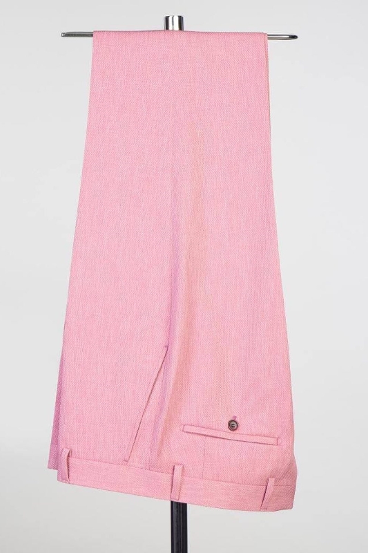 Fashion Pink Peaked Lapel Double Breasted Prom Suits-BMbridal