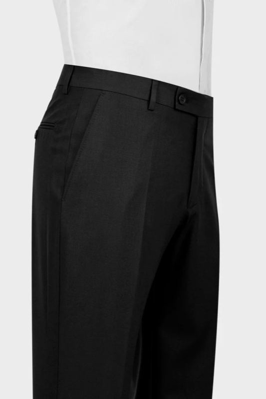 Black Peaked Lapel Double Breasted Business Men Suits-BMbridal