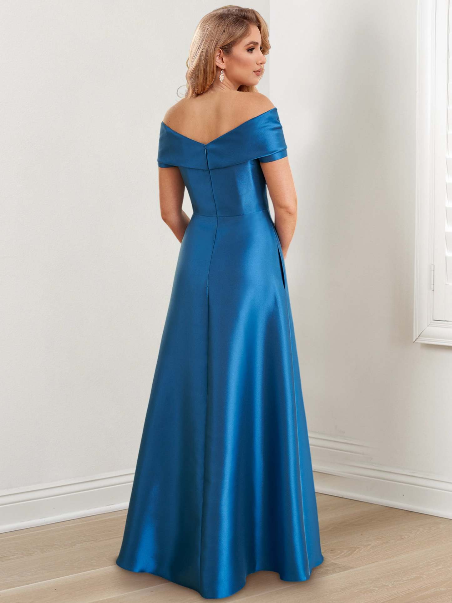 Floor-Length Off-the-Shoulder Mother of the Bride A-Line/Princess Dresses-BMbridal