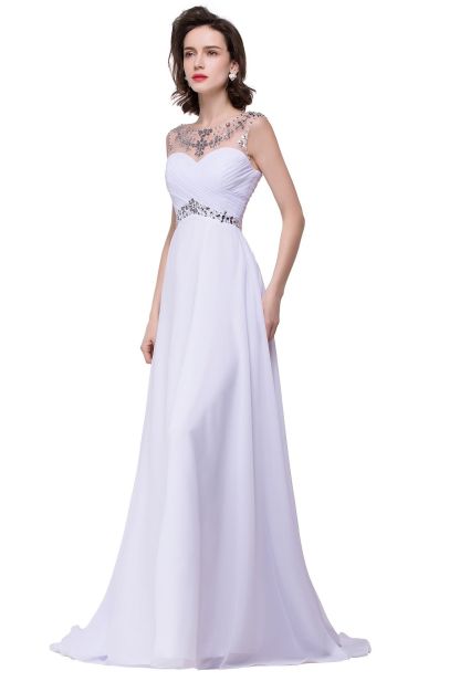BMbridal A-line Sweetheart Chiffon Evening Dress With Crystal