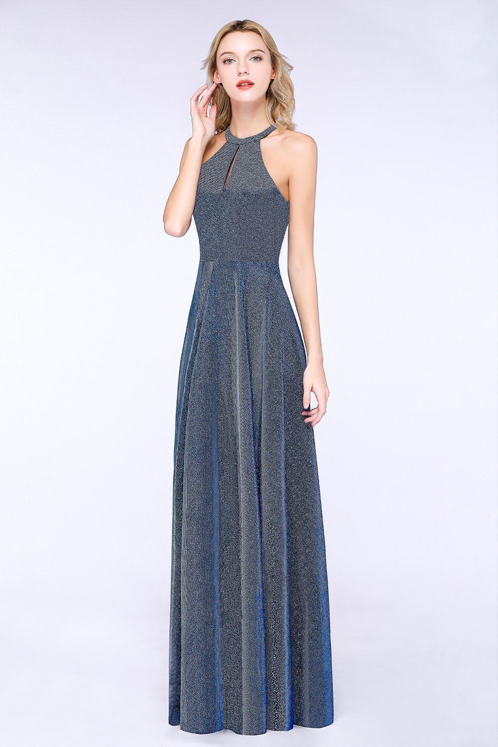 BMbridal Fashion A-Line Halter Sleeveless Evening Dress
