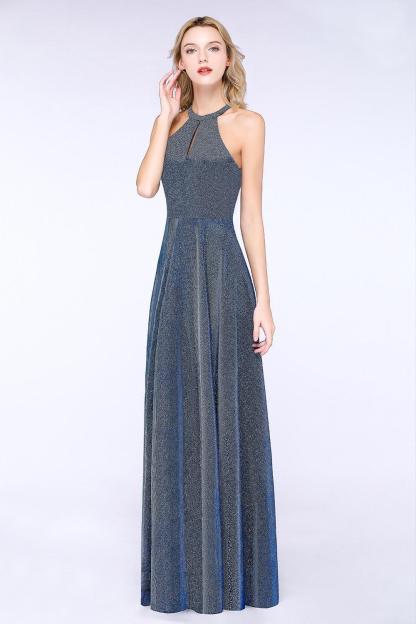 BMbridal Fashion A-Line Halter Sleeveless Evening Dress