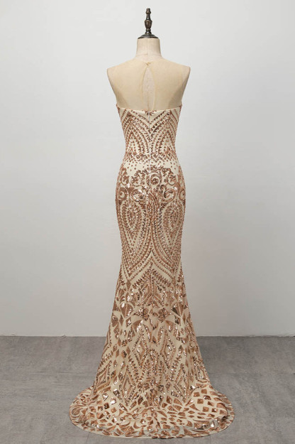 BMbridal Luxury Jewel Sleeveless Affordable Mermaid Prom Dresses with Beadings