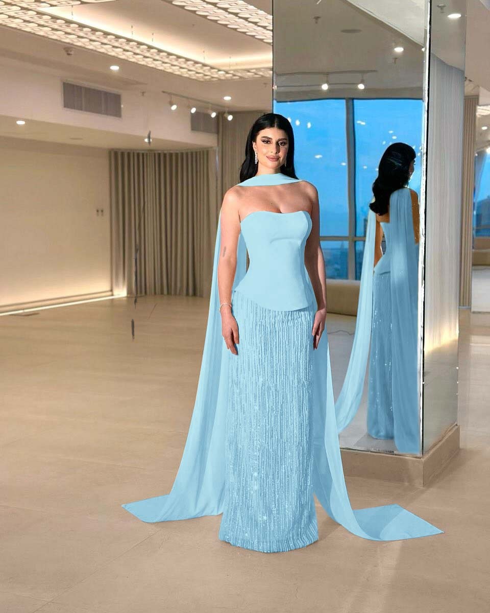 Charming Strapless Sleeveless Long Prom Dress With Beading Pleated