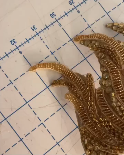 Luxury Champagne Gold Mermaid Prom Dress with Illusion Cut-outs & Dramatic Sequin Train – Custom Made for Black Girls