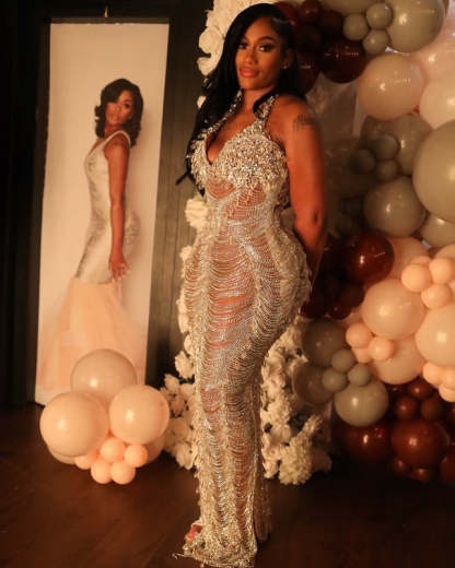 The Diamond Masterpiece - 2026 Luxury Silver Crystal Halter Illusion Mermaid Gown: Plunging Halter Neckline with Sheer Bodice, Scalloped Beadwork & Open Back