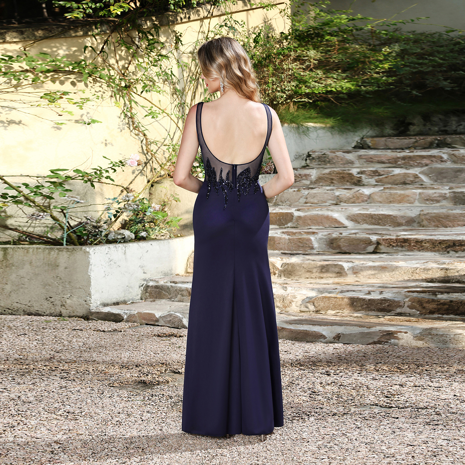 Elegant Sequin-Embellished Evening Prom Gown with High Slit | Women’s Formal Dress for Weddings & Prom