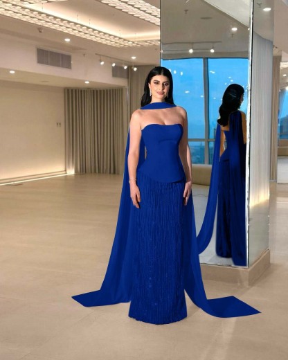 Charming Strapless Sleeveless Long Prom Dress With Beading Pleated