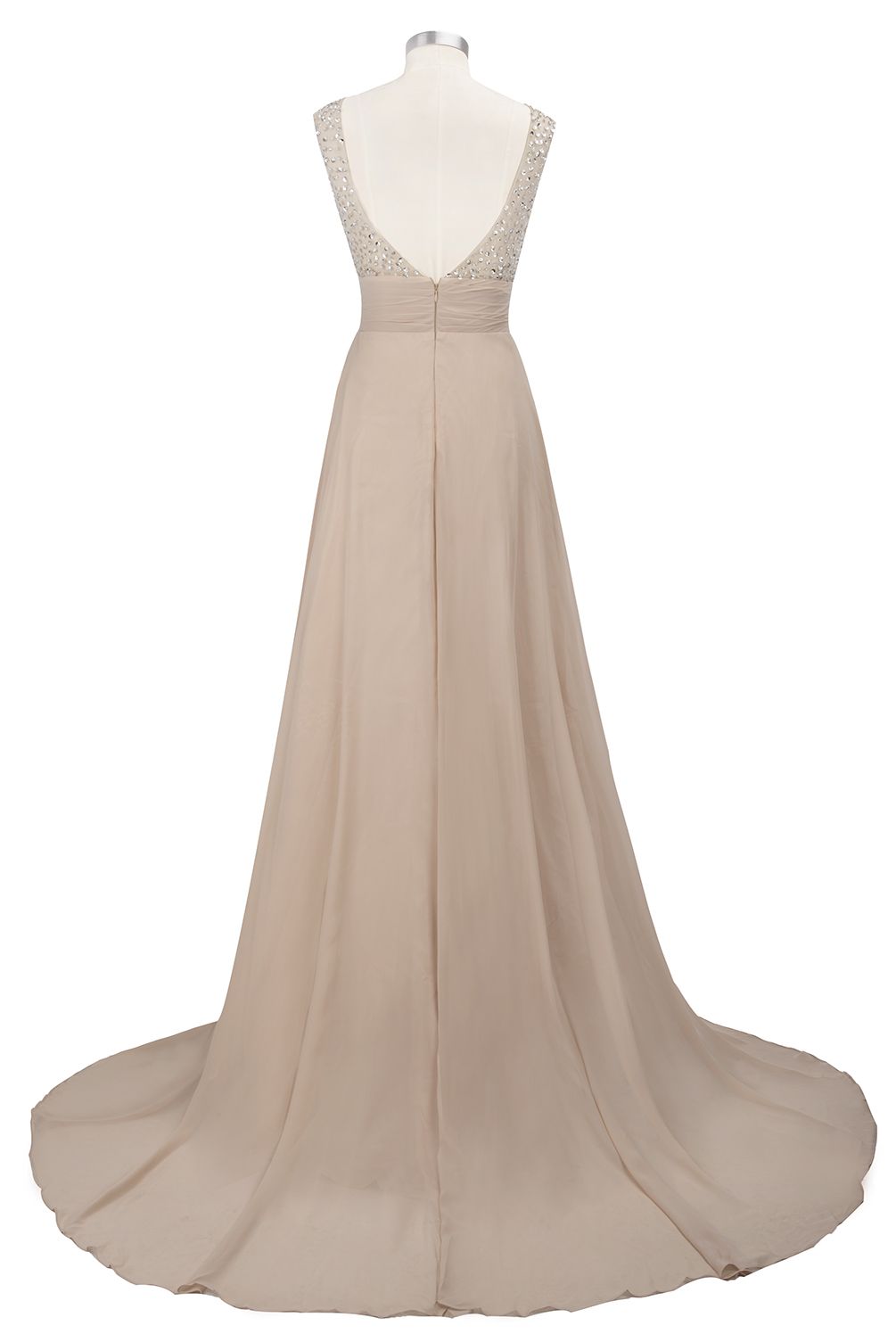 BMbridal Chic Jewel Chiffon Tulle Party Dress with Sequins