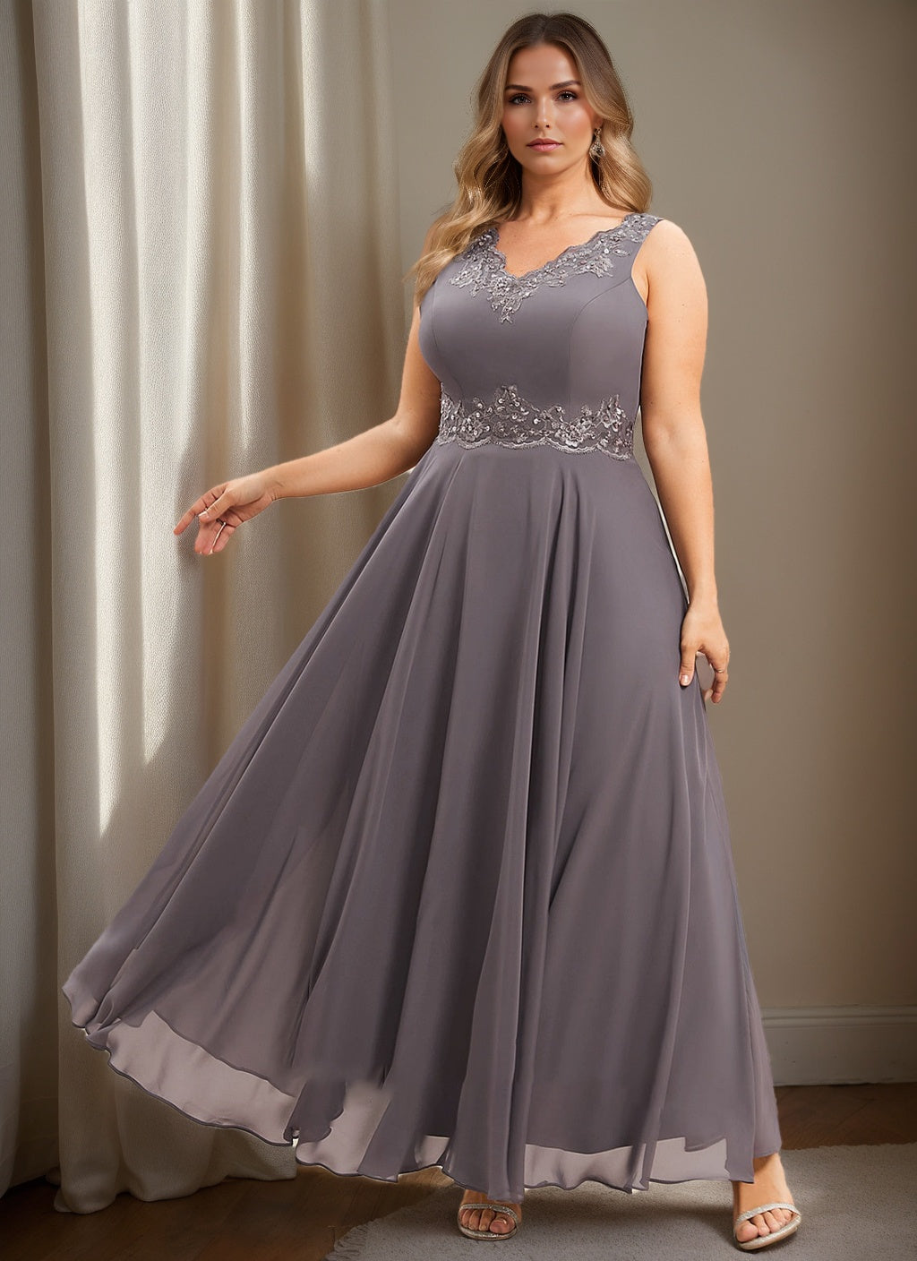 Mother of the Bride A-Line/Princess Dresses Featuring Applique & Sequins