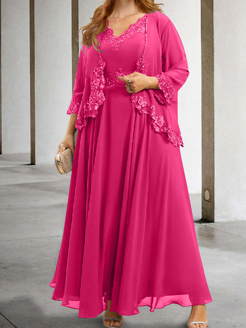 Mother of the Bride A-Line/Princess Dresses Featuring Applique & Sequins