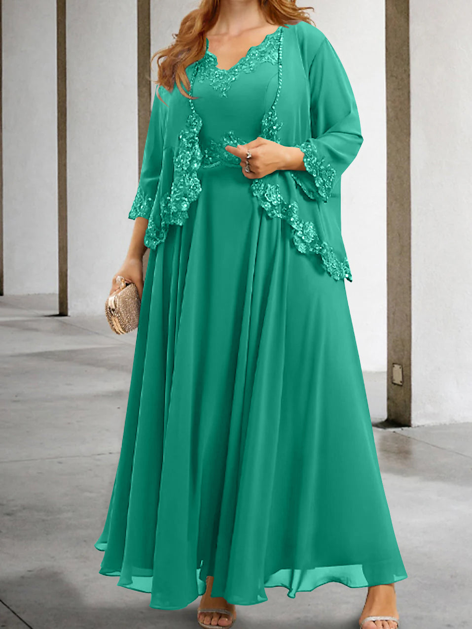 Mother of the Bride A-Line/Princess Dresses Featuring Applique & Sequins