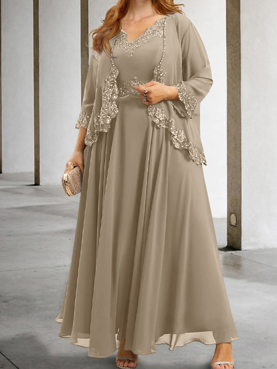 Mother of the Bride A-Line/Princess Dresses Featuring Applique & Sequins