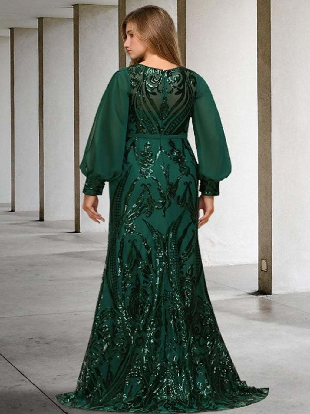 Sequined Mother of the Bride Sheath or Column Gowns