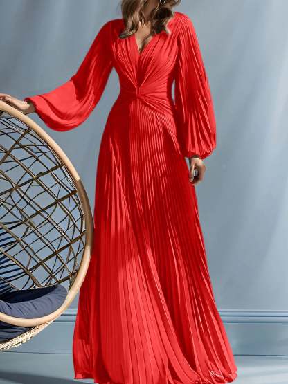 V-Neck A-Line Princess Gown for the Mother of the Bride with Ruched Detail-BMbridal