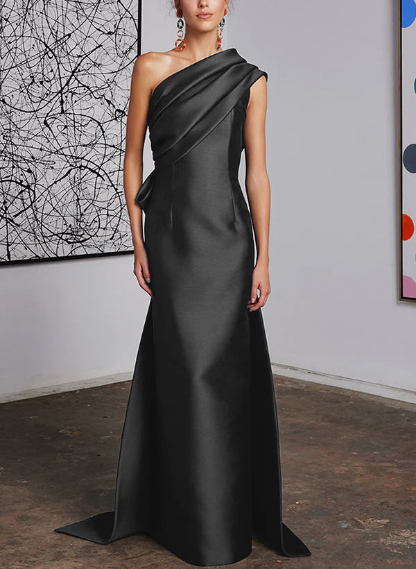 One-Shoulder Sheath/Column Gown for the Mother of the Bride-BMbridal