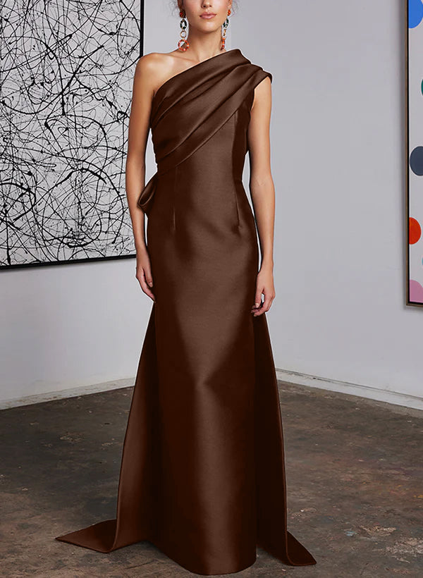 One-Shoulder Sheath/Column Gown for the Mother of the Bride-BMbridal