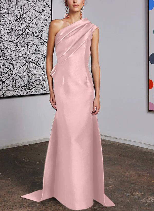 One-Shoulder Sheath/Column Gown for the Mother of the Bride-BMbridal
