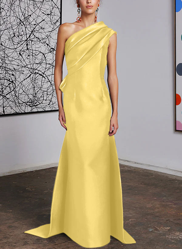 One-Shoulder Sheath/Column Gown for the Mother of the Bride-BMbridal