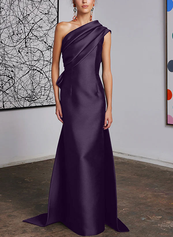 One-Shoulder Sheath/Column Gown for the Mother of the Bride-BMbridal