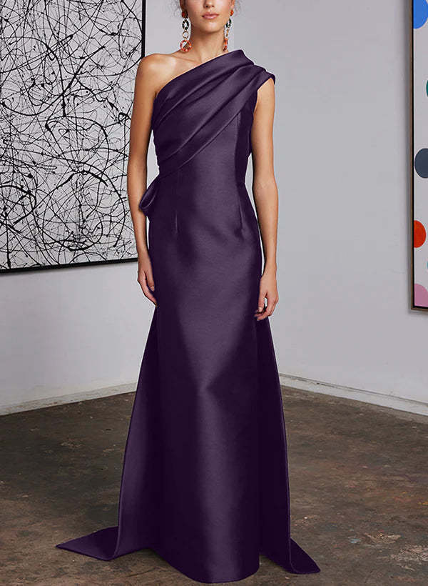 One-Shoulder Sheath/Column Gown for the Mother of the Bride-BMbridal